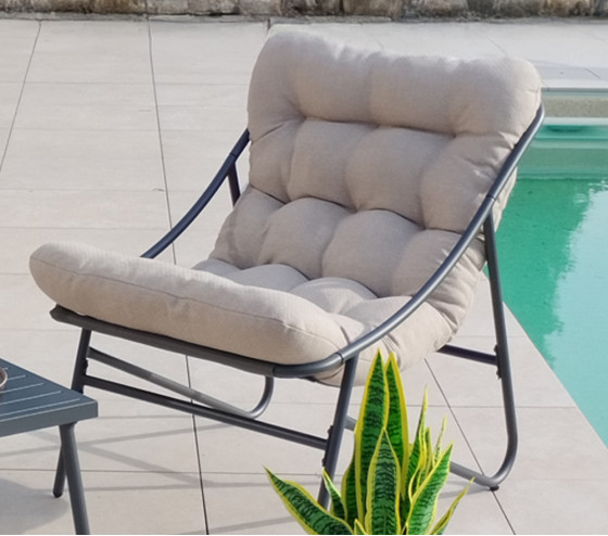 ozalide LEMAN - Salon de jardin - Gris anthracite