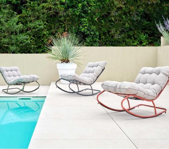 ozalide MADRID - Fauteuil à bascule - Terracotta