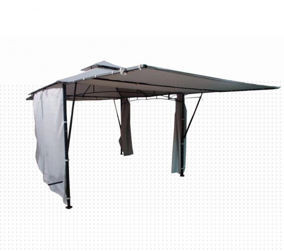 ozalide MERIDA - Tonnelle 3x3m - Acier - Gris Anthracite