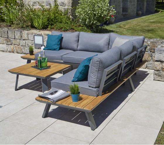 ozalide PATTAYA - Salon de jardin en angle - 6 places