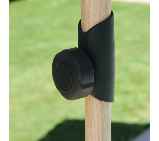 Ozalide RUBIS - Parasol Droit Ø2 4m - Effet Bois - Lin