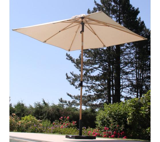 ozalide RUBIS - Parasol droit Ø2 4m - effet bois - Lin