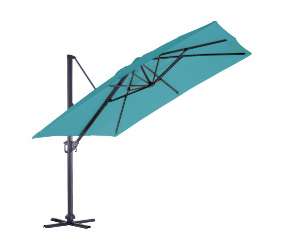 ozalide SUNKING - Parasol déporté 3x3m - Bleu Canard ozalide SUNKING - Parasol déporté 3x3m - Bleu Canard