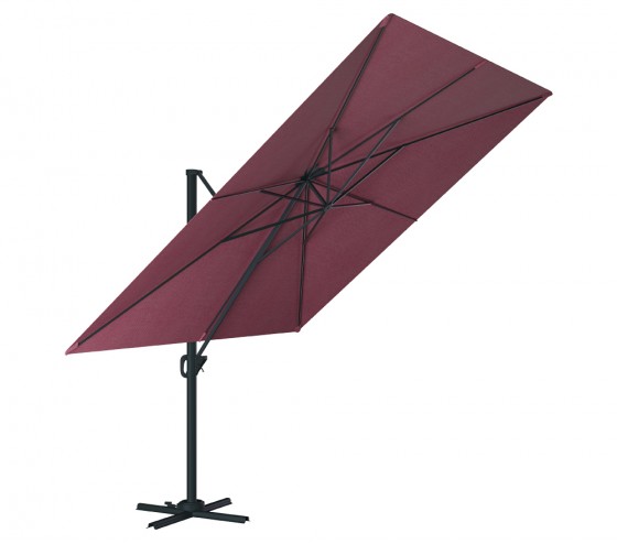 ozalide SUNKING - Parasol déporté 3x3m - Bordeaux ozalide SUNKING - Parasol déporté 3x3m - Bordeaux