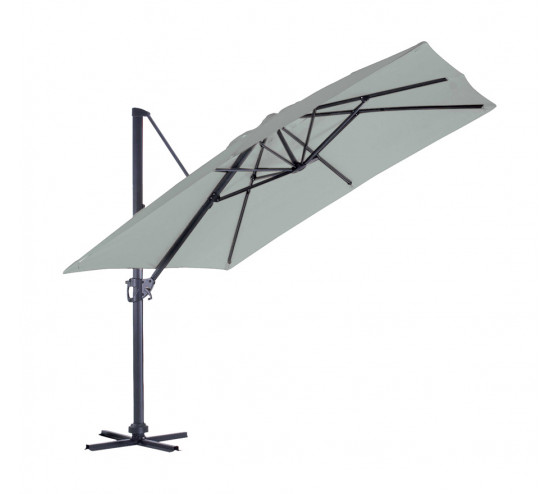 ozalide SUNKING - Parasol déporté 3x3m - Gris Perle ozalide SUNKING - Parasol déporté 3x3m - Gris Perle