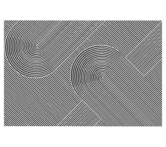 ozalide Tapis d'extérieur à motifs 180x270 cm - Noir