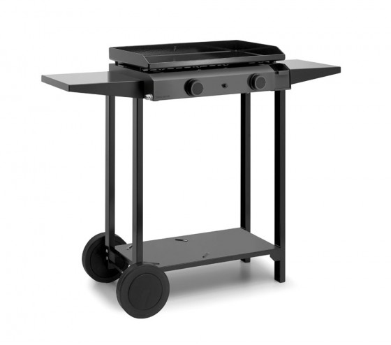 Ozalide Pack Plancha Base Gaz 60 Acier + Chariot - Forge Adour