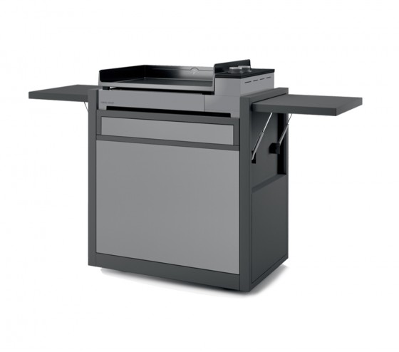 Ozalide Pack Plancha Premium Gaz 60 Acier + Chariot + Capot + Housse - Forge Adour