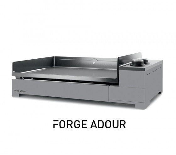 Ozalide Pack Plancha Premium Gaz 60 Acier + Chariot + Capot + Housse - Forge Adour