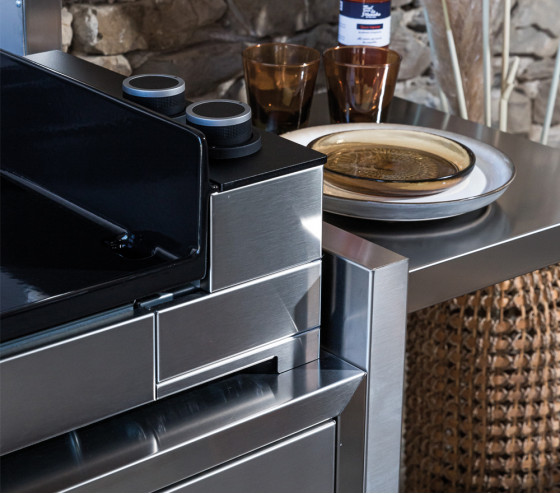 ozalide Pack Plancha Premium Gaz 60 Acier + chariot + capot + housse - Forge Adour