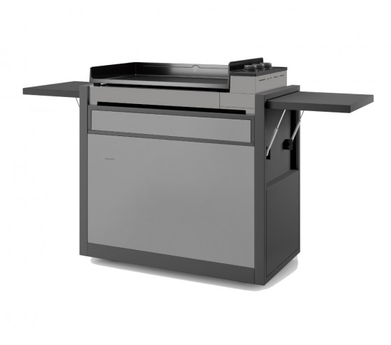 Ozalide Pack Plancha Premium Gaz 75 Acier + Chariot + Capot + Housse - Forge Adour