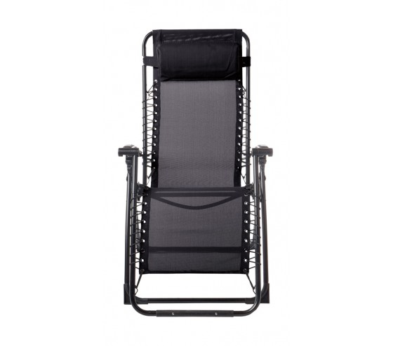 Ozalide PALAVAS - Lot De 2 Fauteuils Relax - Acier - Gris Anthracite