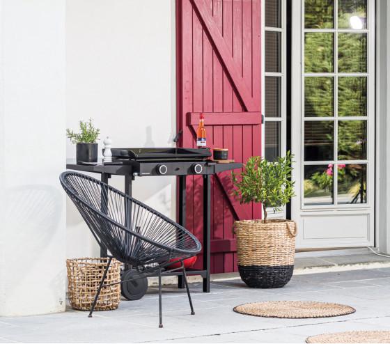 ozalide Plancha Base Gaz 60 Acier + housse - Forge Adour