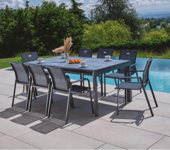 ozalide PORTLAND - Table de jardin extensible - 12 places