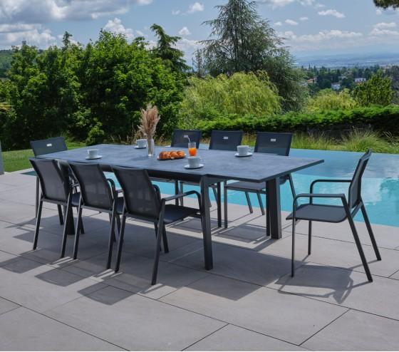ozalide PORTLANDARY - Ensemble table et fauteuils de jardin - 8 places