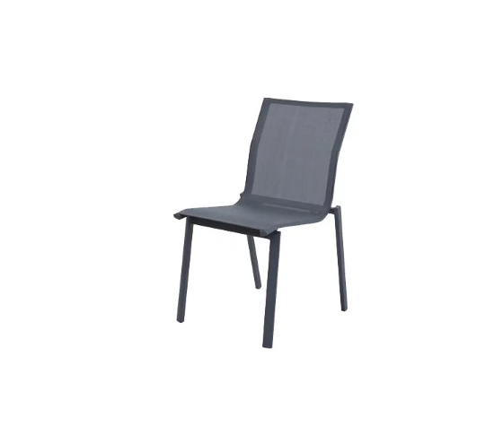 Ozalide PROVENCE - Ensemble Table Et Chaises De Jardin - 6 Places - Gris Anthracite