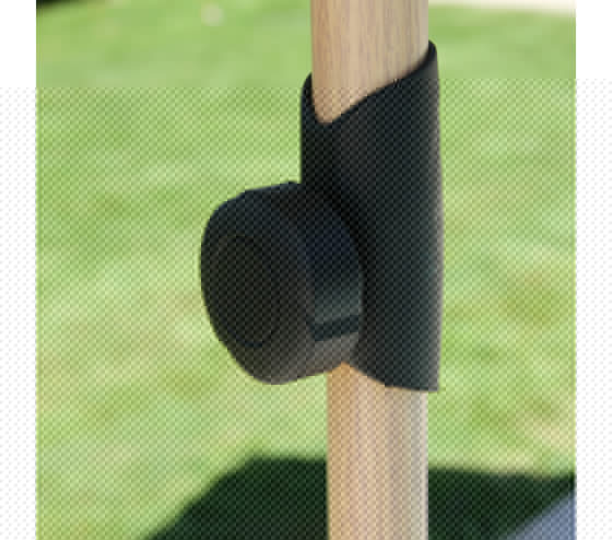 ozalide RUBIS - Parasol droit Ø2 4m - effet bois - Terracotta