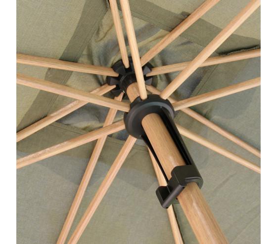 ozalide RUBIS - Parasol droit Ø2 4m - effet bois - Vert sauge