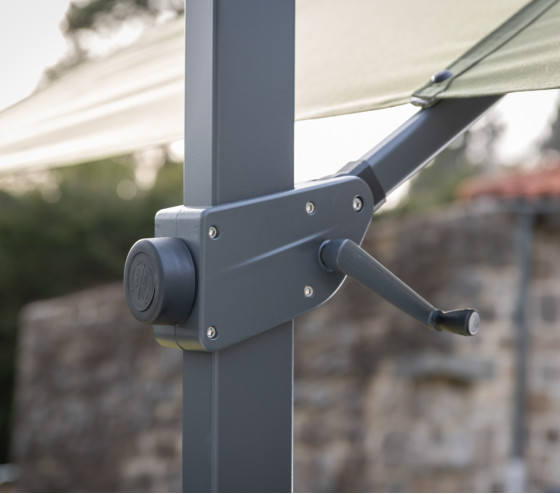 ozalide SAPHIR - Parasol déporté 4x3m - Gris Anthracite