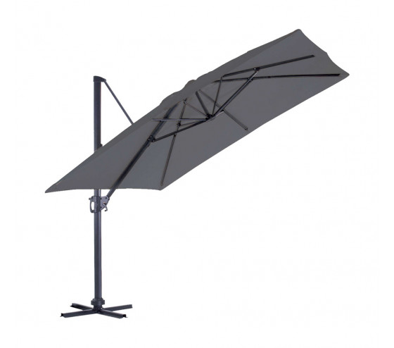 ozalide SUNKING - Parasol déporté 3x3m - Gris Anthracite