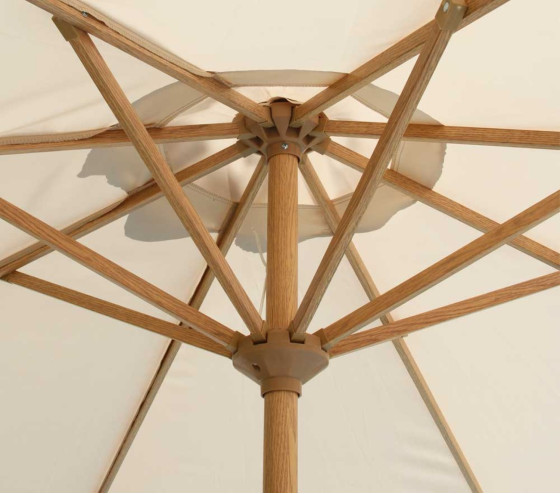 ozalide SUNSET - Parasol droit avec frange Ø2 7m - Crème