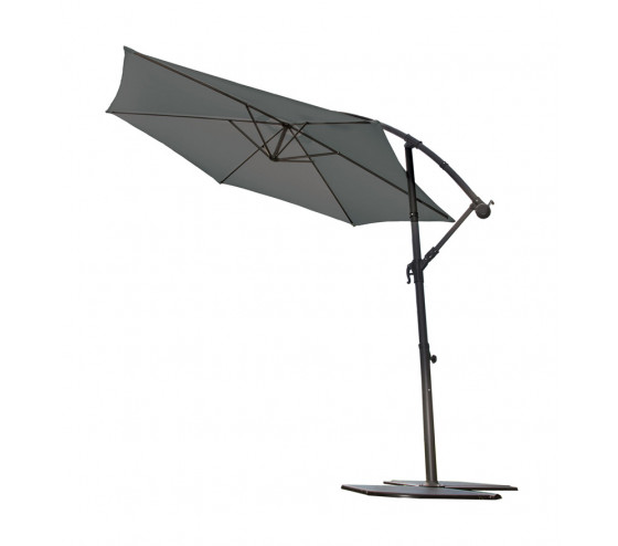 ozalide SUPERKING - Parasol déporté Ø3m - Gris Anthracite