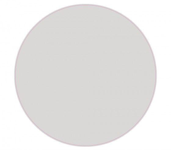 ozalide Tapis d'extérieur rond uni ⌀120 cm - Noir et gris