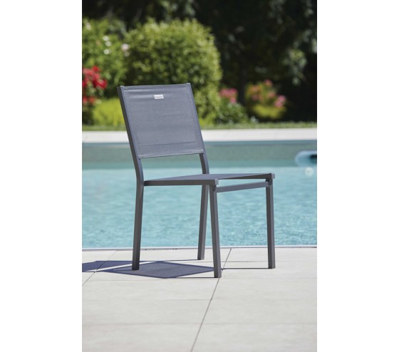 Ozalide TIMOREUR - Ensemble Table Et Chaises De Jardin - 8 Places - Chêne Doré Et Nuit