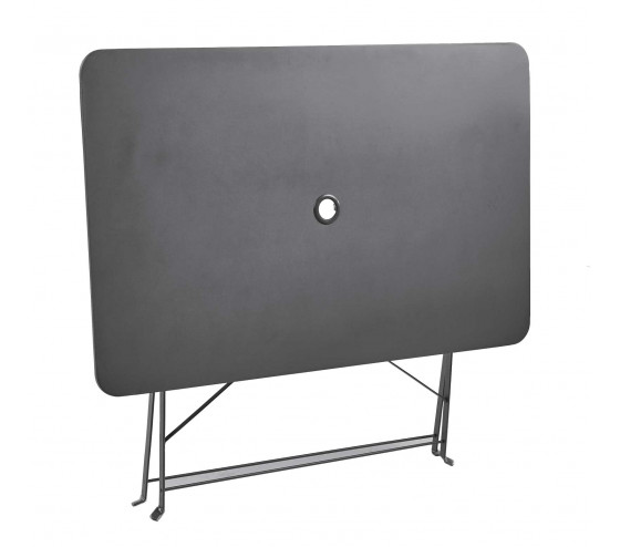 Ozalide VENISE - Table De Jardin Pliante - 4 Places - Gris Anthracite