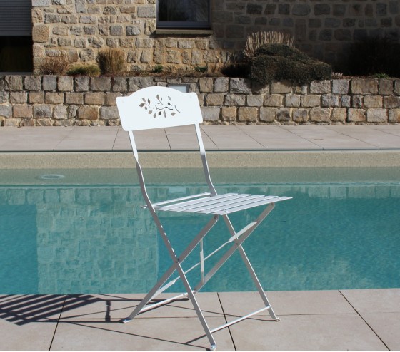 ozalide VENONE - Ensemble table et chaises de jardin - 4 places - Blanc