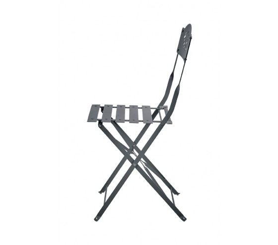 Ozalide VERONE - Chaise De Jardin Pliante - Gris Anthracite