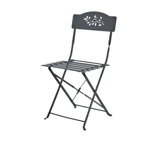 Ozalide VERONE - Chaise De Jardin Pliante - Gris Anthracite