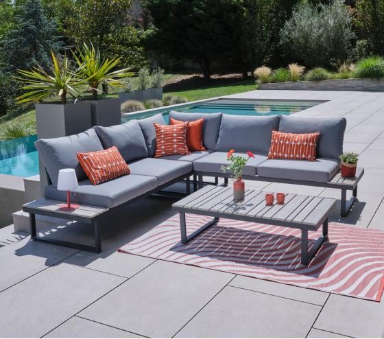 Ozalide VIBRATION OCRE ROUGE - Lot De 2 Coussins Extérieur - 50x30x15