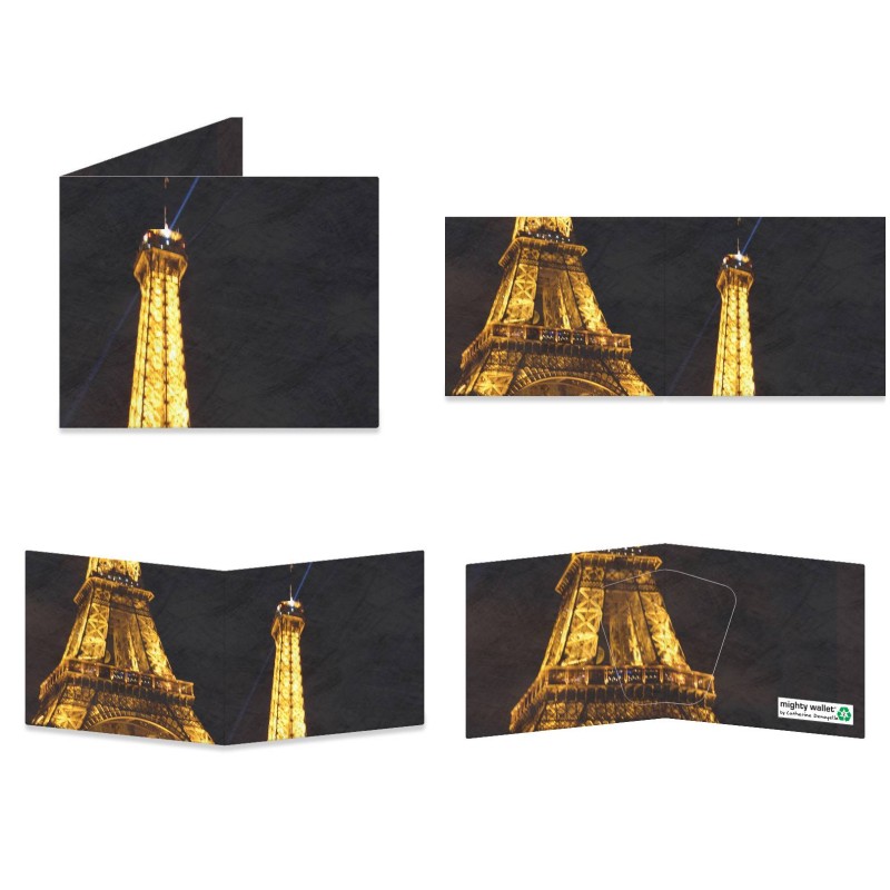 Pa Design 2 Pour 1 - Mighty Wallet Eiffel De Nuit - Portefeuille