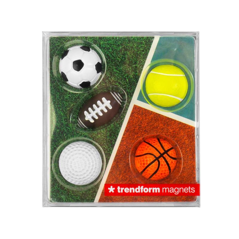 Pa Design 5 Aimants Sport - Golf - Foot - Rugby - Tennis - Basket