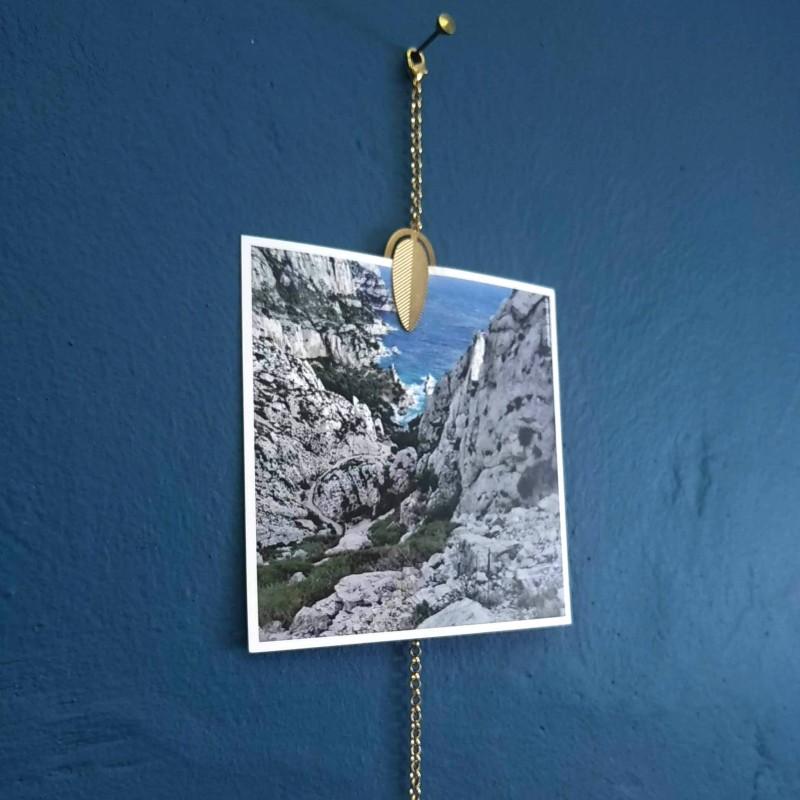pa design Bijou de mur 1 Feuille - Porte-photo chaine