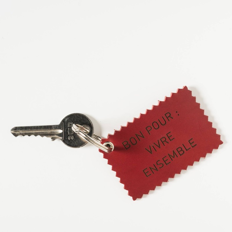 pa design BON POUR - Porte clé en cuir - au choix des mots