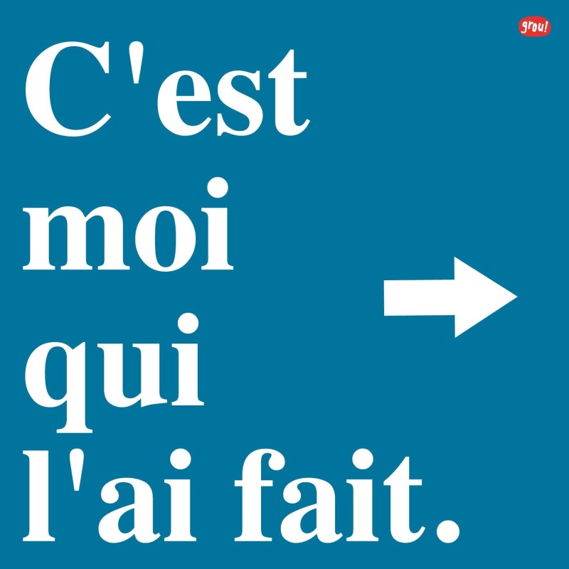 pa design Carte postale GROU N°32 - C'est moi qui l'ai fait