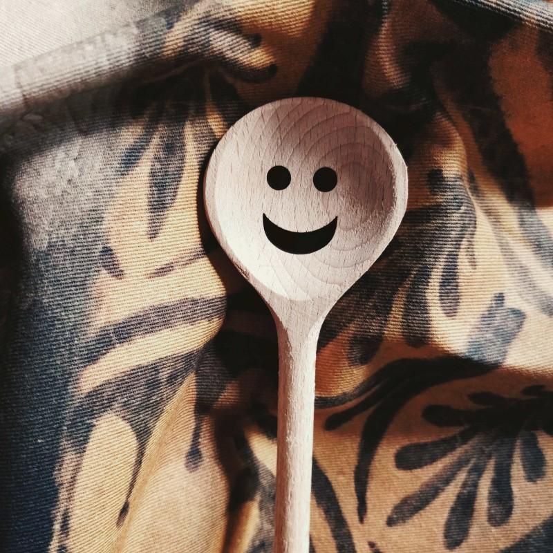 Pa Design Happy Spoon - Une Cuillère En Bois Smile - Sourire