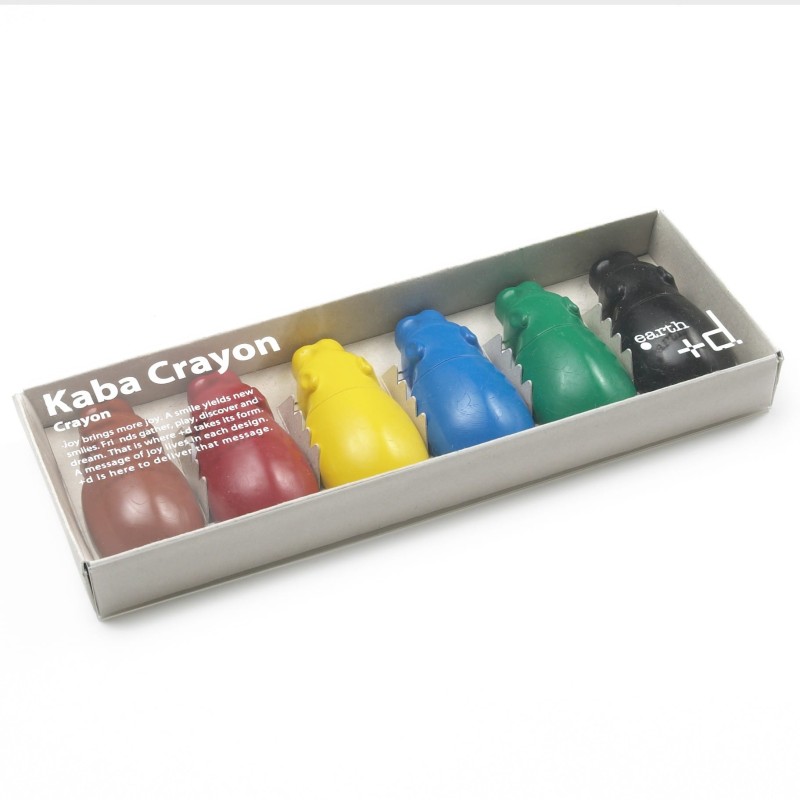 Pa Design Kaba Crayon Pack - 6 Craies à La Cire Hippopotame