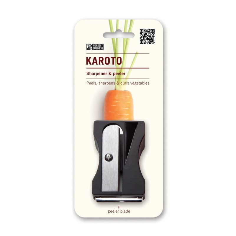 Pa Design Karoto Noir - Taille Carotte - économe Ergonomique
