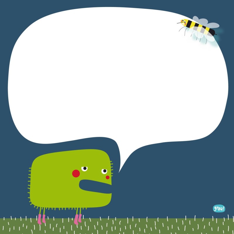 pa design Carte GROU N°12 - Bulle a completer