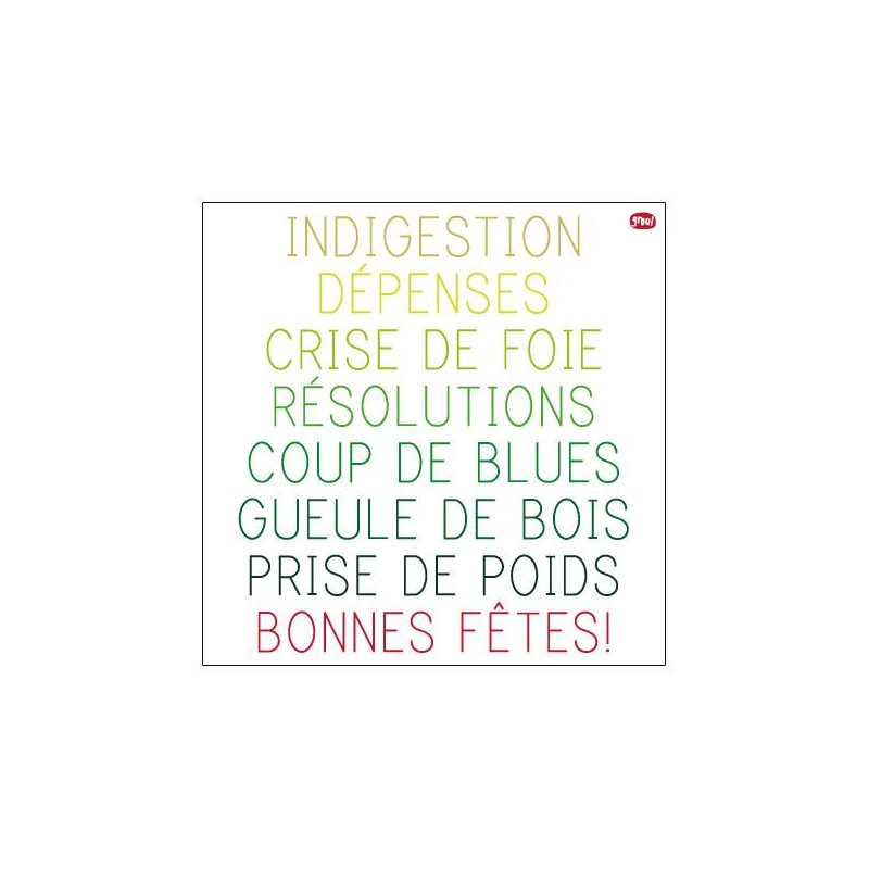 pa design Carte postale GROU N°40 - Bonne fêtes