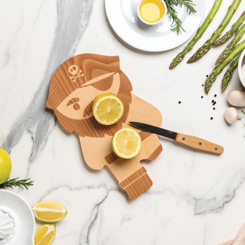 Pa Design Pirate Board - Planche En Bois Et Couteau
