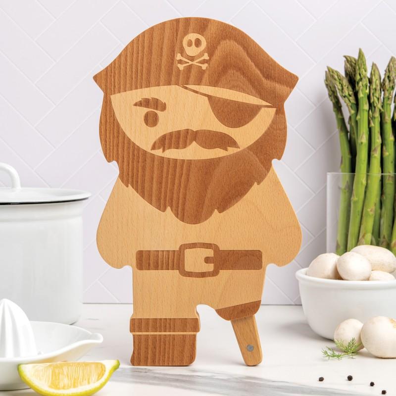 Pa Design Pirate Board - Planche En Bois Et Couteau