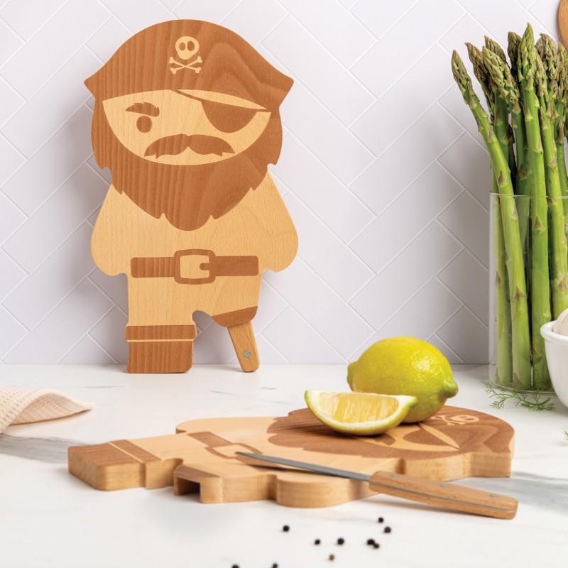 pa design Pirate board - planche en bois et couteau