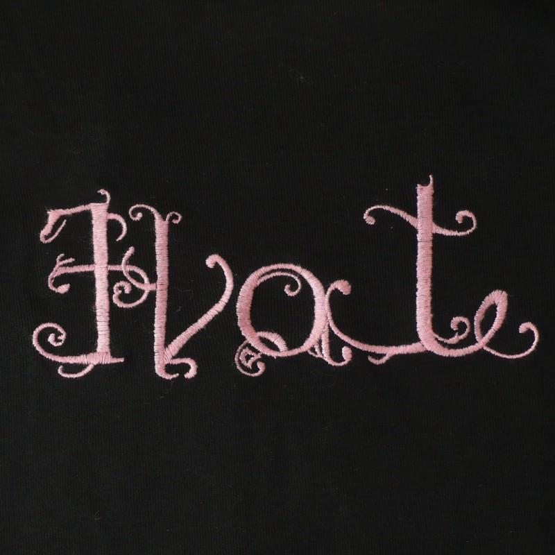 Pa Design Psy Shirt Femme Brodé ROSE - Ambigramme Love Hate