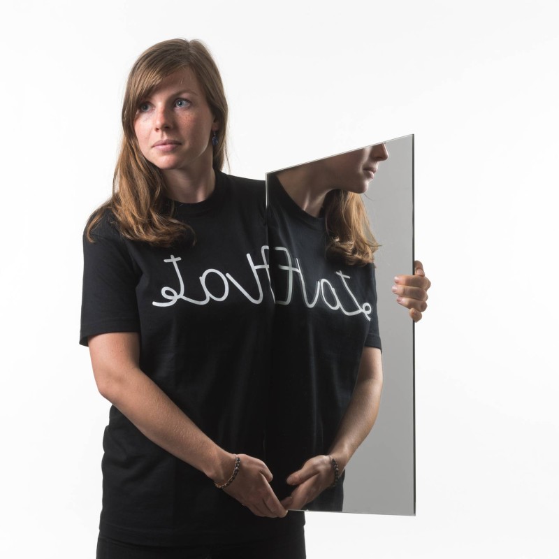 pa design Psy shirt - Tee-shirt Love/Hate - ambigramme - dernières pièces