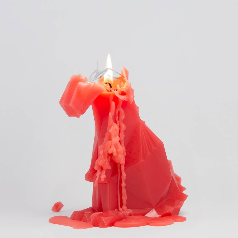 Pa Design Pyropet - Dreki - Bougie Dragon Avec Squelette Métal - Dernières Pièces