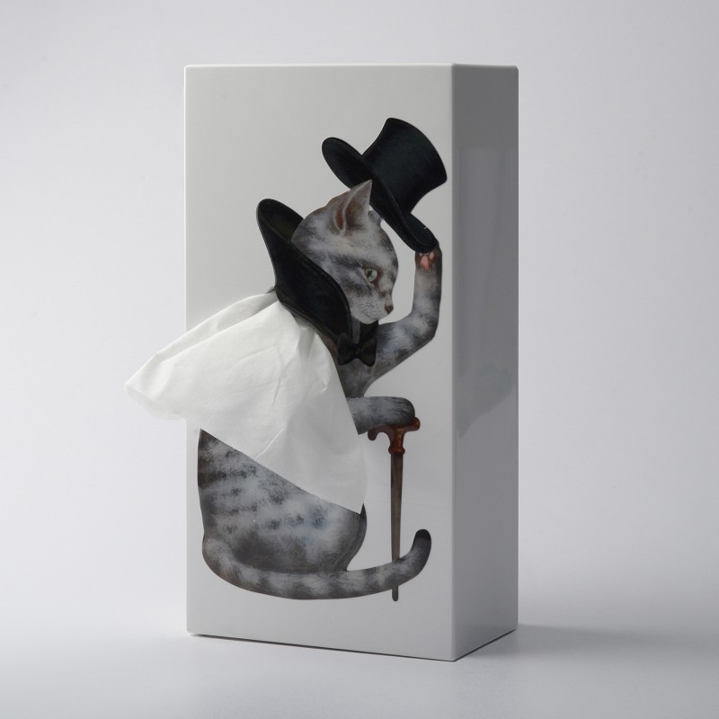 Pa Design Tissue Up Cat - Boite à Mouchoirs Chat Botté